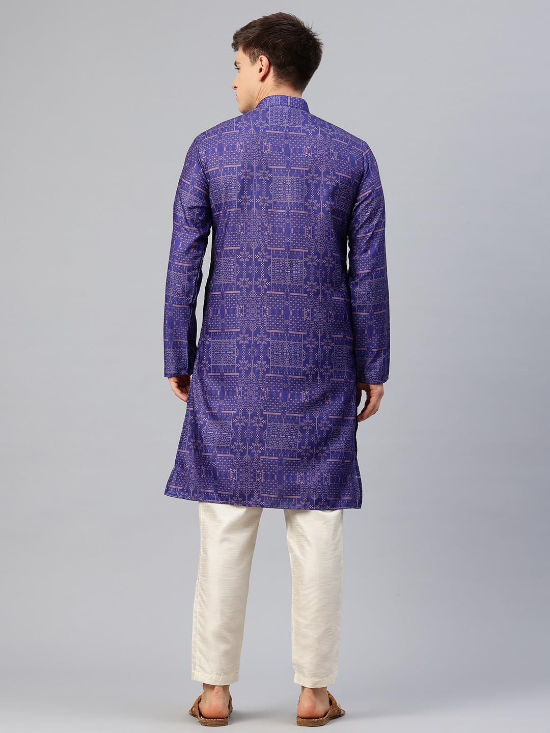 Luxrio Printed Kurta for Men Cotton Blend Linen