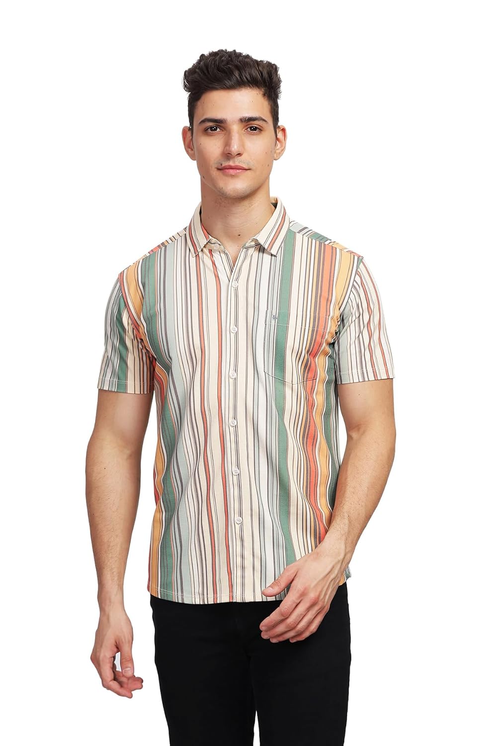 BULLMER Trendy Regular Fit Printed Causal Shirt for Men