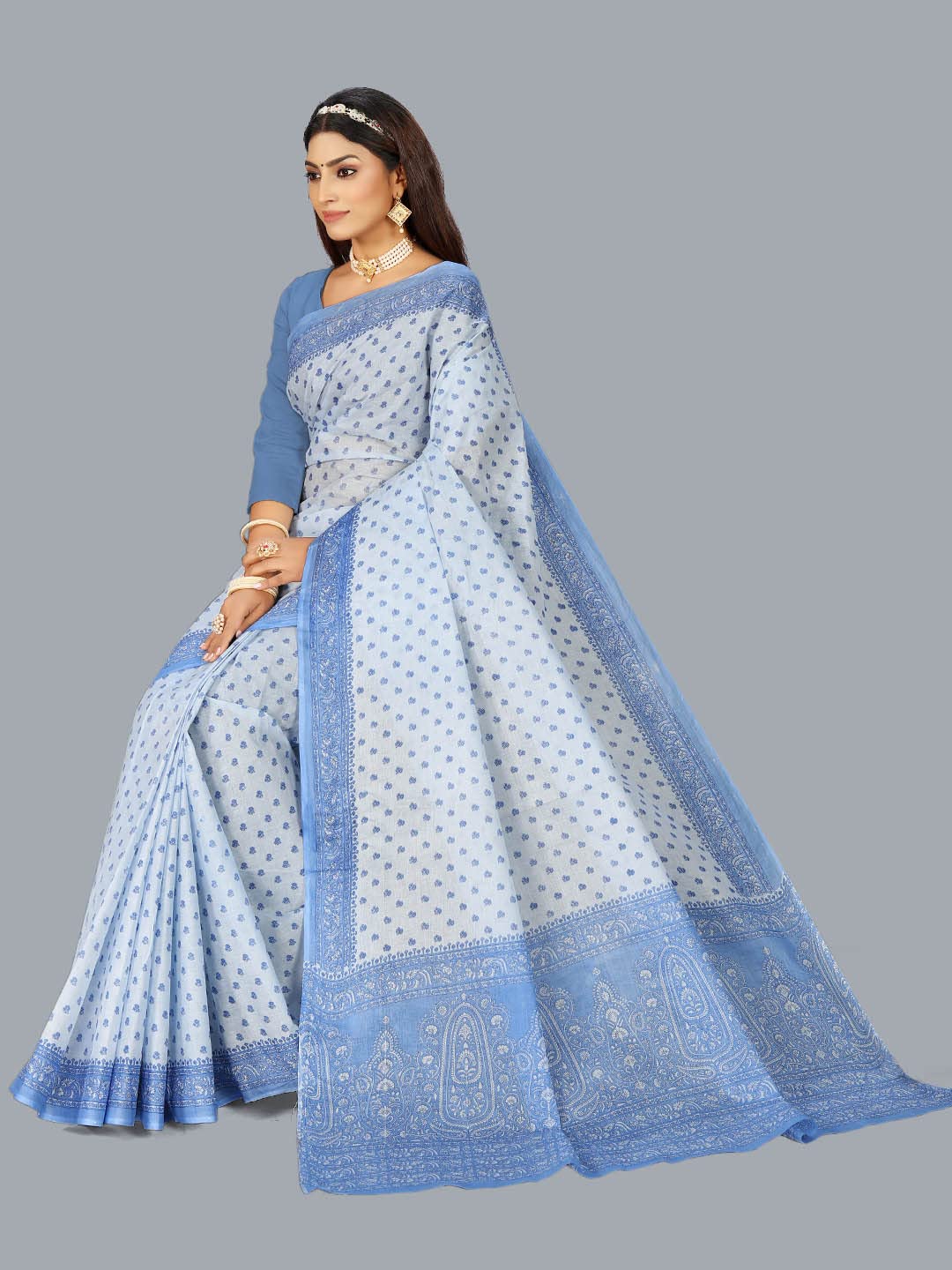 Pure Cotton Saree for Women without Blouse Piece