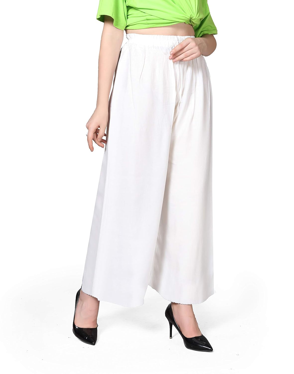 Pranjal Women's Premium Regular Fit Rayon Palazzo