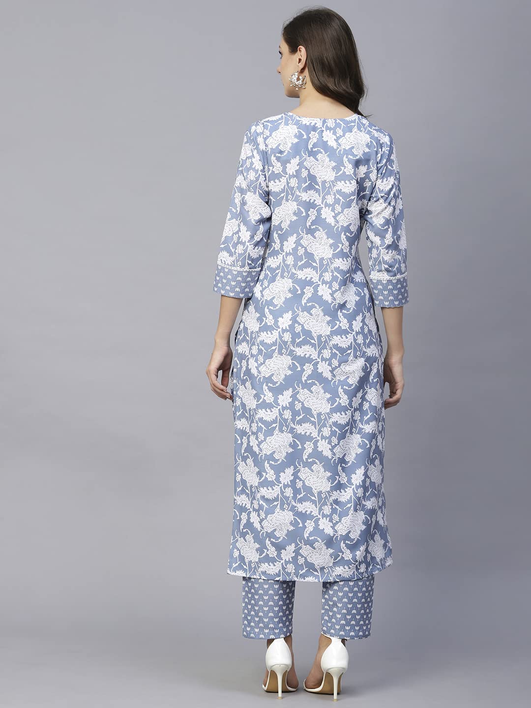 ANNI DESIGNER Women's Cotton Blend Kurta with Pant