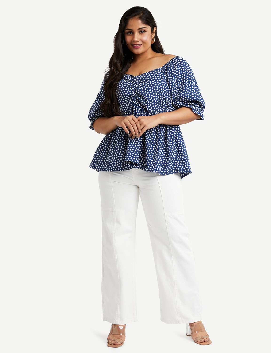 Symbol Women's Cotton Puff Sleeves