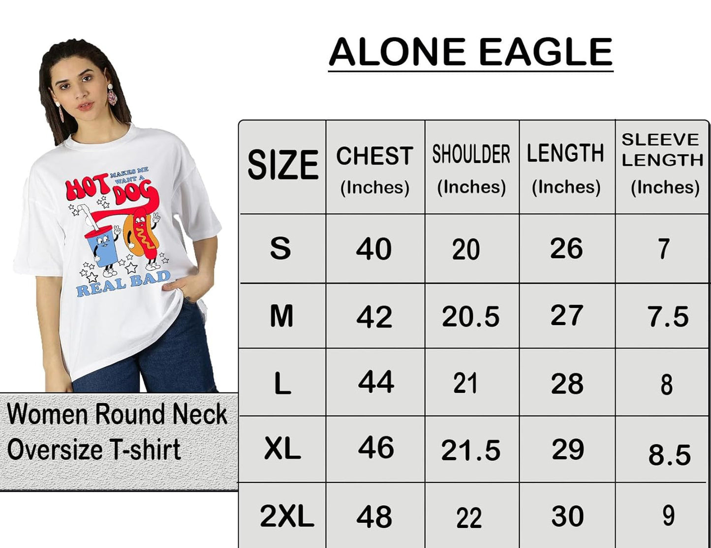 ALONE EAGLE Oversized Baggy Fit Drop Shoulder