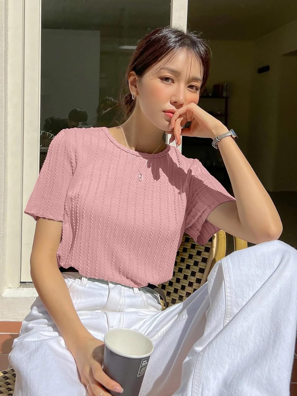 GRECIILOOKS Women’s Fashion Tops – Crop Top, Loose Fit Oversized Shirts & Stylish Korean Tank Tops for Summer Wear (Available in Plus Size and Combo Pack of 2)