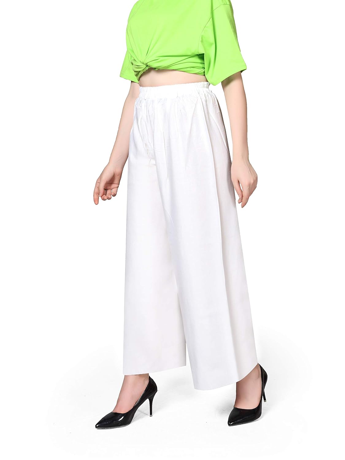 Pranjal Women's Premium Regular Fit Rayon Palazzo