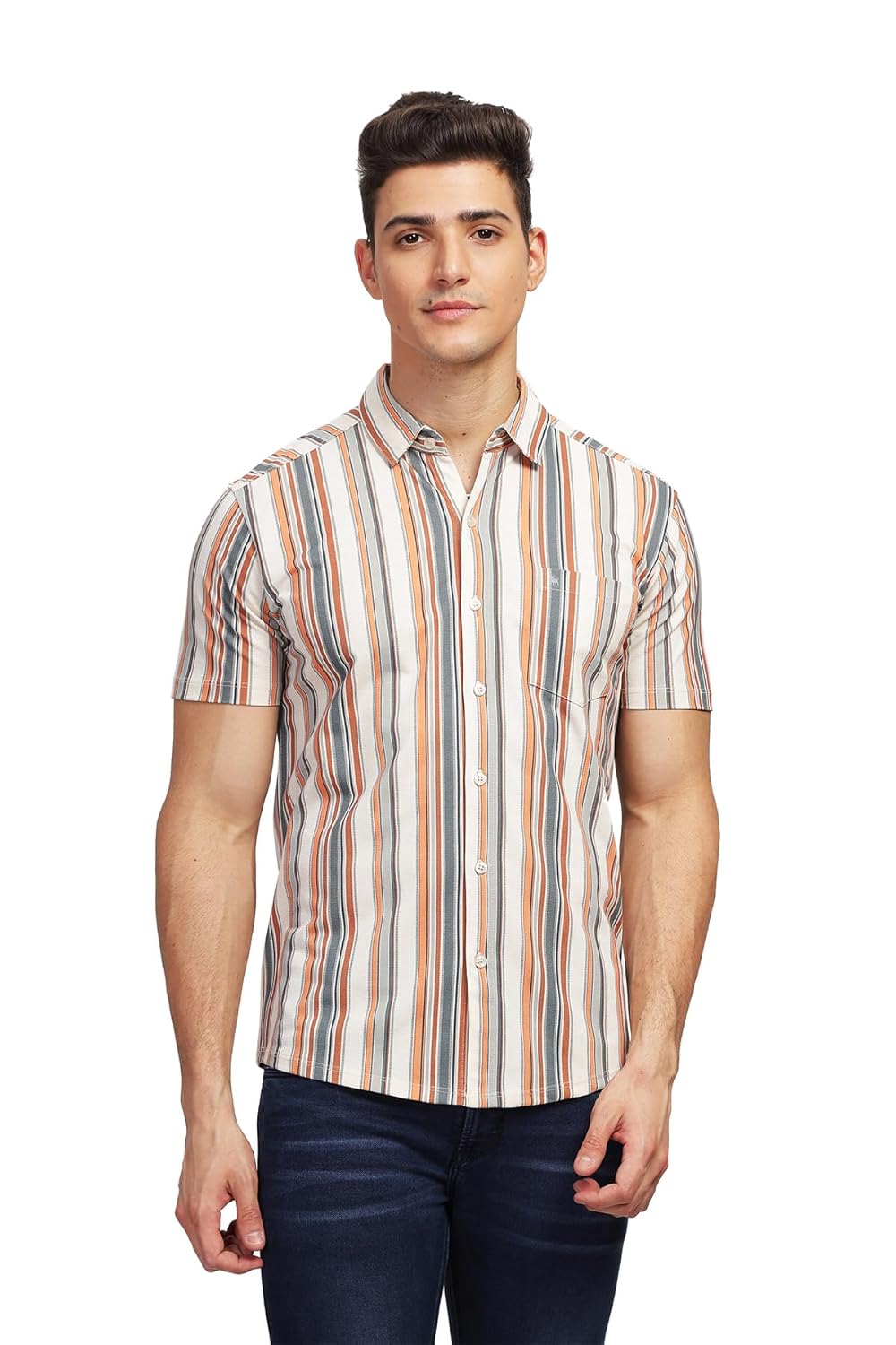 BULLMER Trendy Regular Fit Printed Causal Shirt for Men