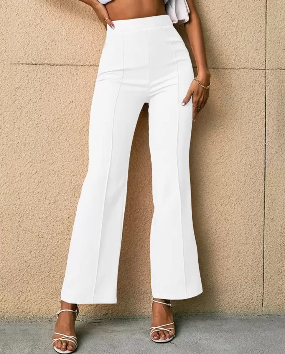 Jinax Women's Relaxed Fit Flat-Front Trousers, Elastic