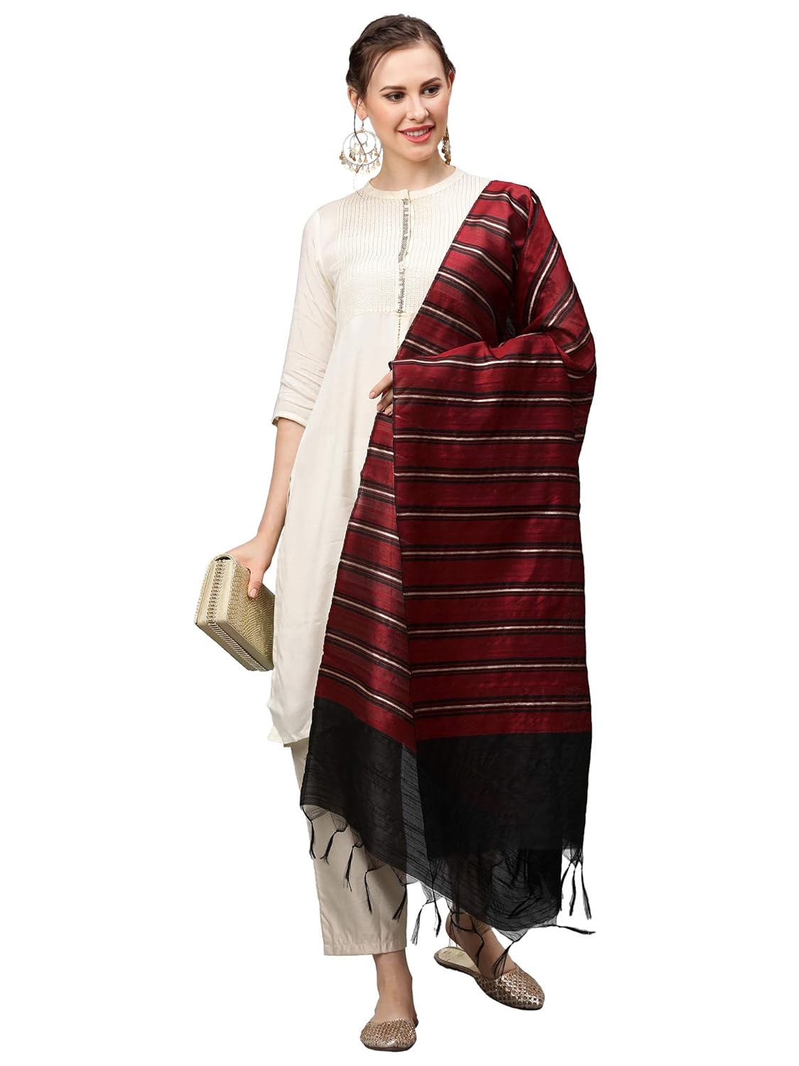 INDO ERA Women's Rayon Woven Design Dupatta