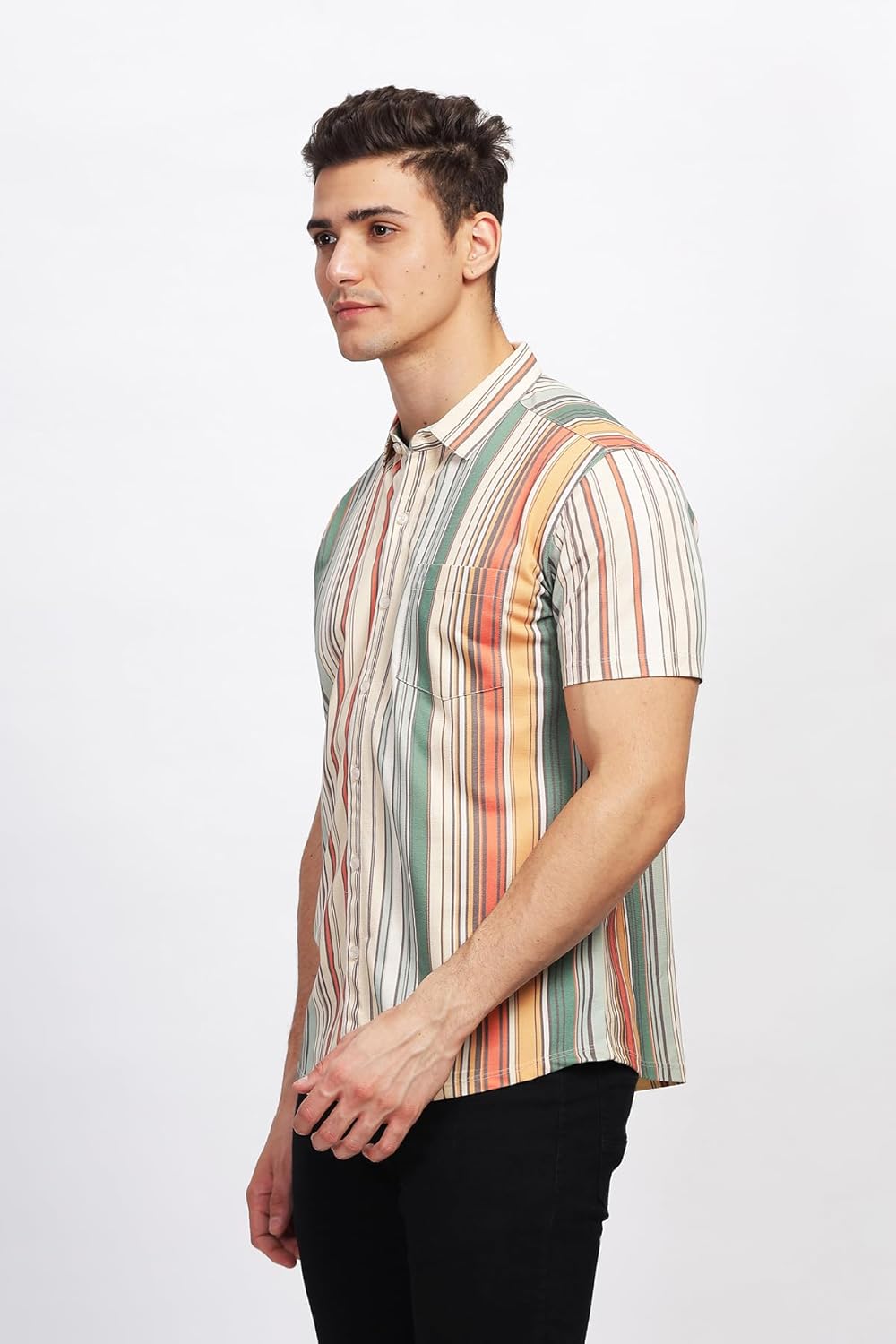 BULLMER Trendy Regular Fit Printed Causal Shirt for Men