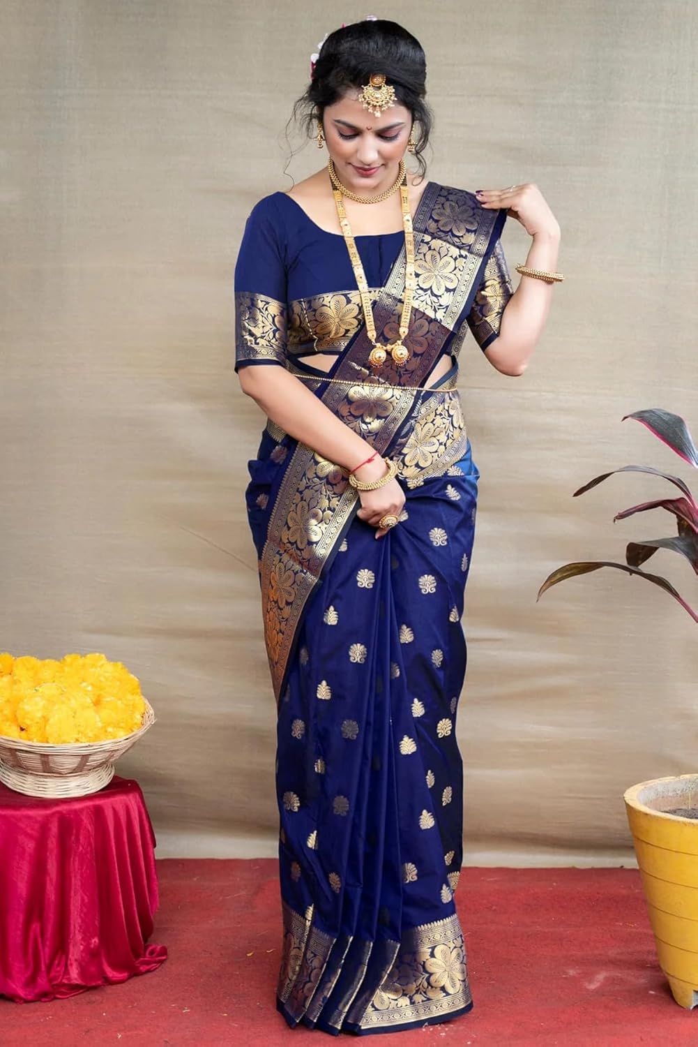 Sugathari Women's Banarasi Saree Pure Kanjivaram Silk Saree