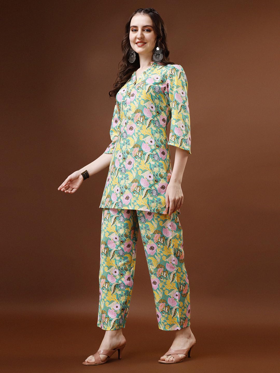 Yashika Women Trendy Printed Cotton Blend Straight