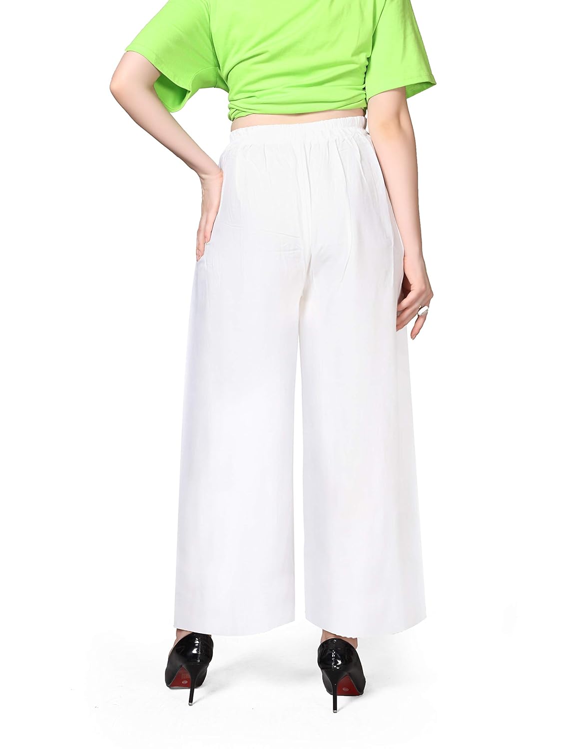 Pranjal Women's Premium Regular Fit Rayon Palazzo