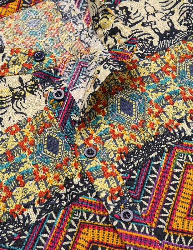Bellstone Men's Cotton Blend Full Sleeve Printed