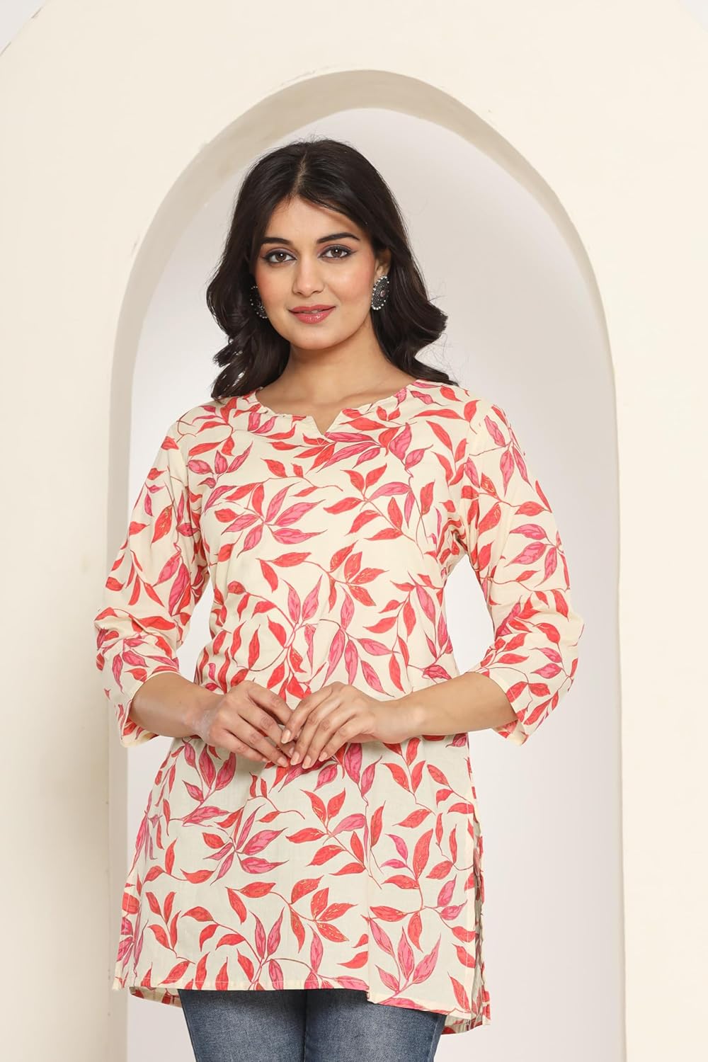 COTTBELLE Women's Wear Printed Cotton Short Kurta