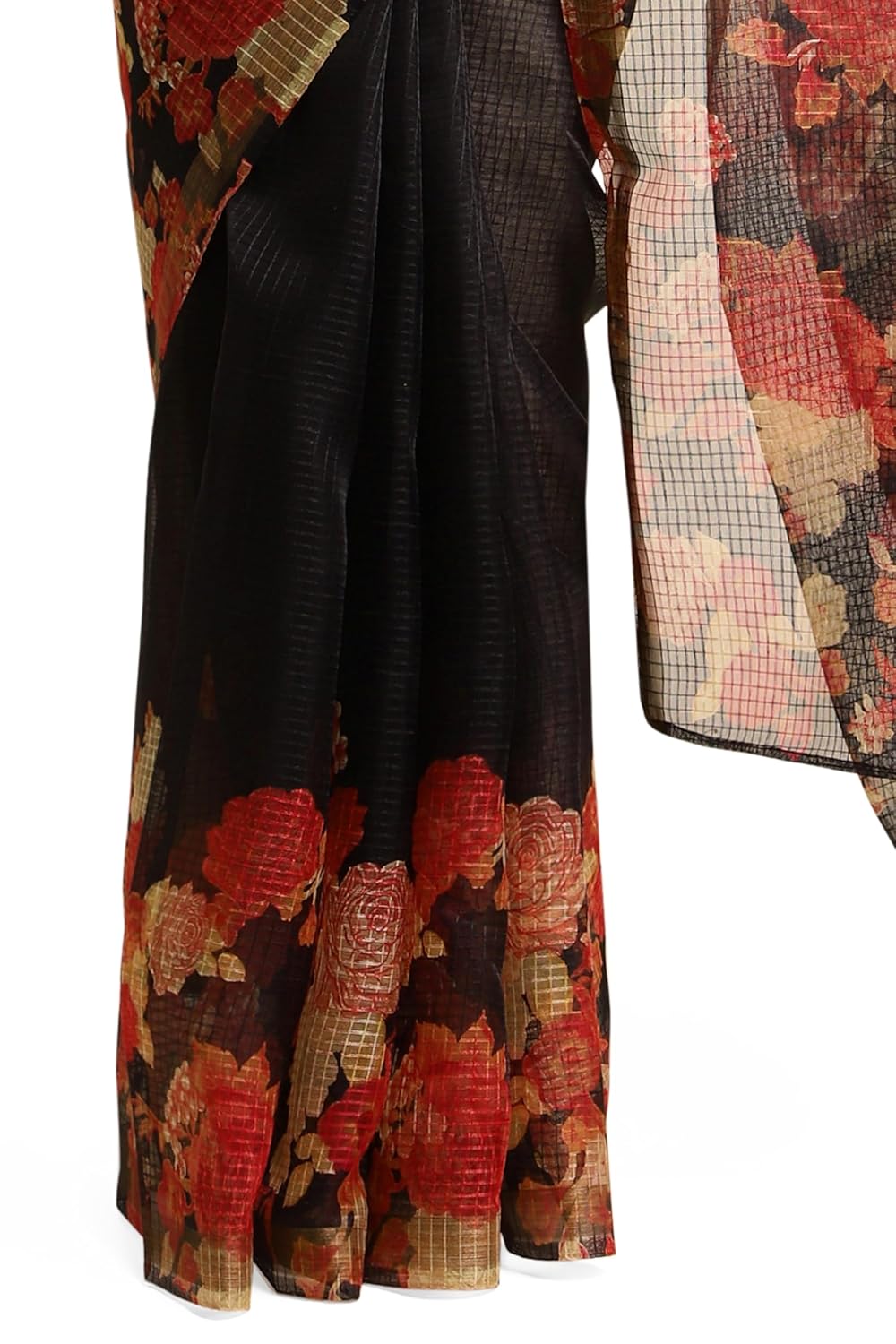 Women's Kota Floral Printed Saree with Blouse Piece