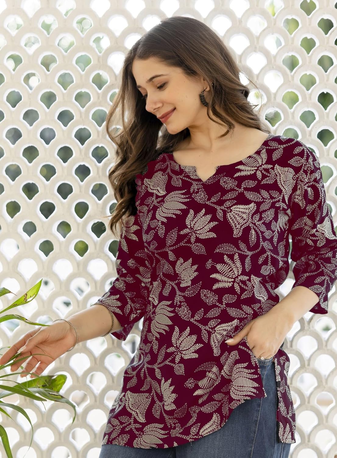 PURSHOTTAM WALA Women Floral Printed Rayon