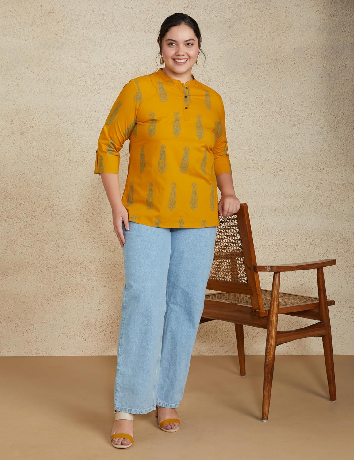 Myx Women's Cotton Regular Fit Casual Kurti