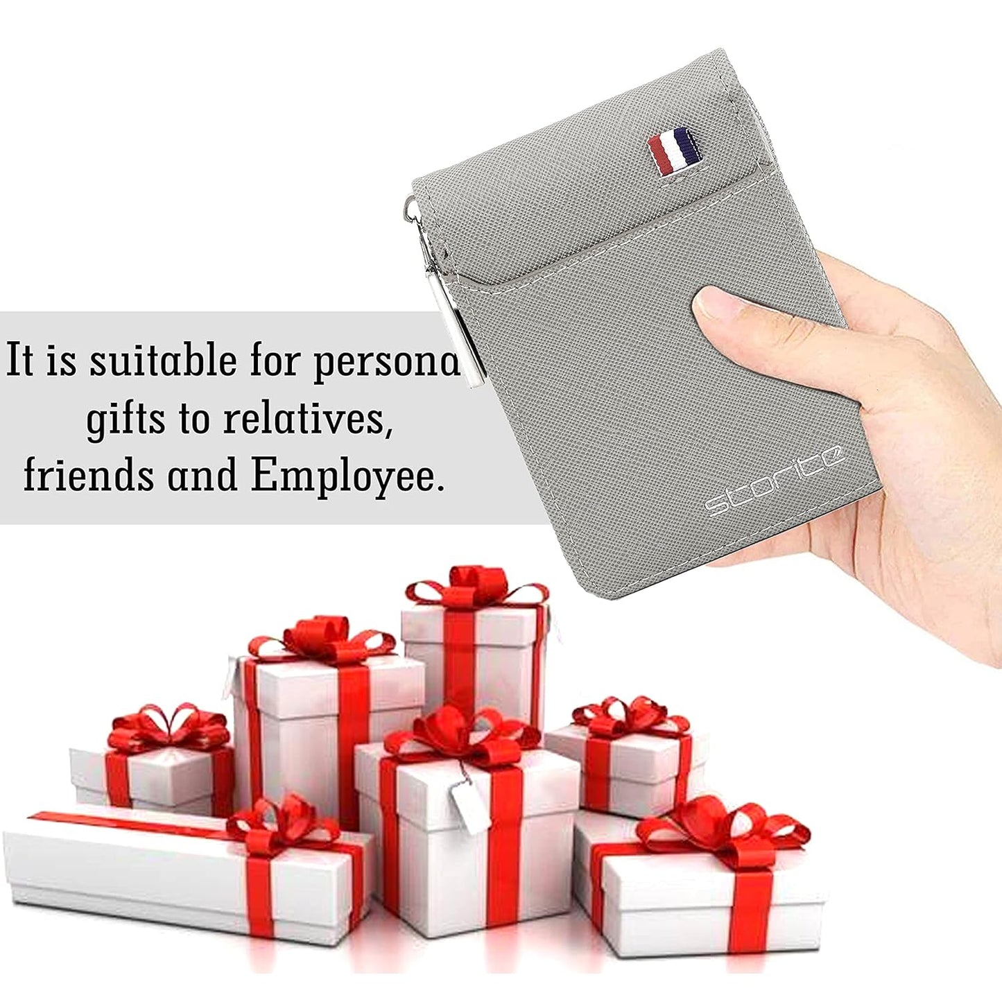 Storite PU Leather 9 Slot Vertical Credit Debit Card