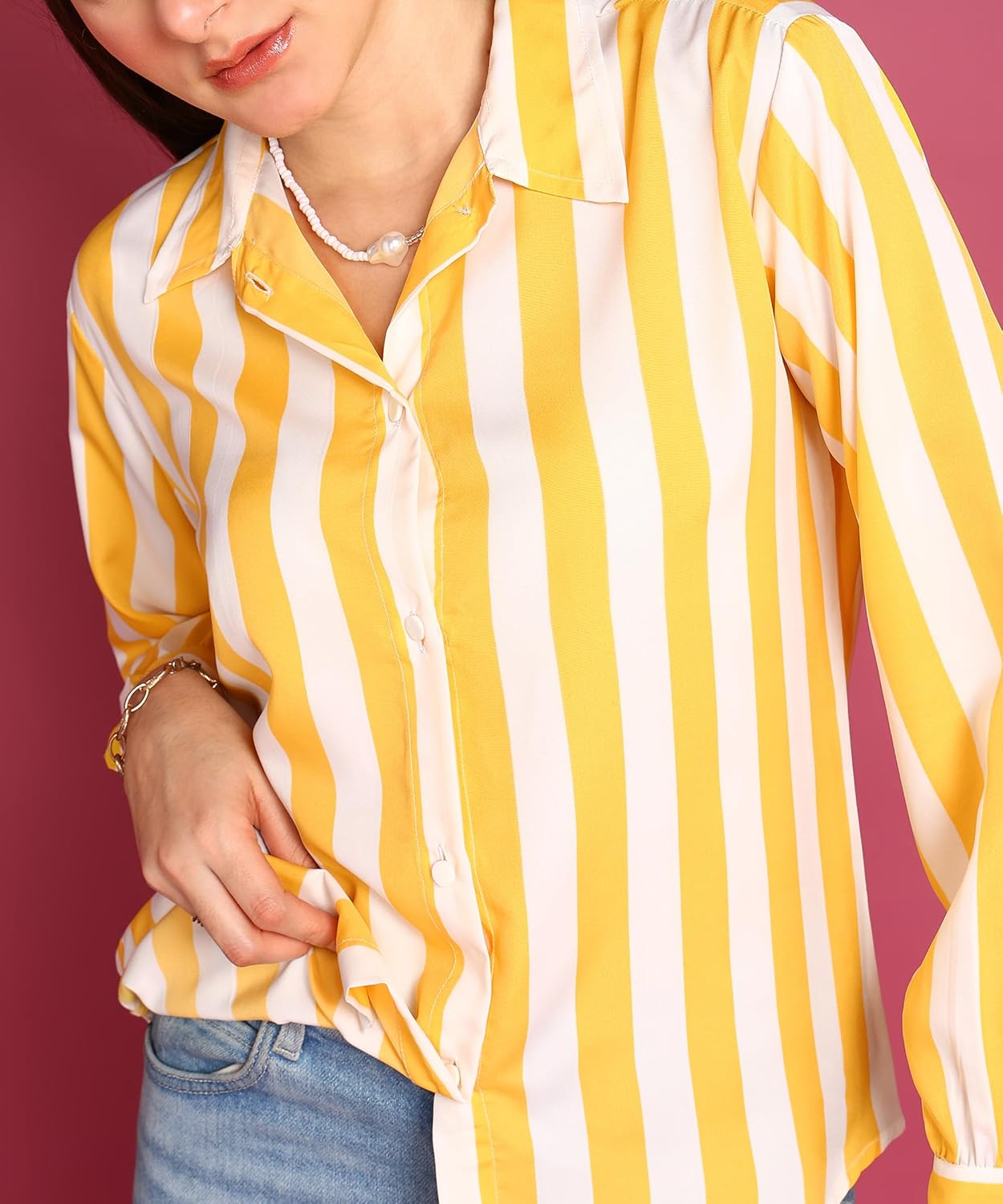 POPWINGS Printed Full-Sleeves Regular-Fit Polyester