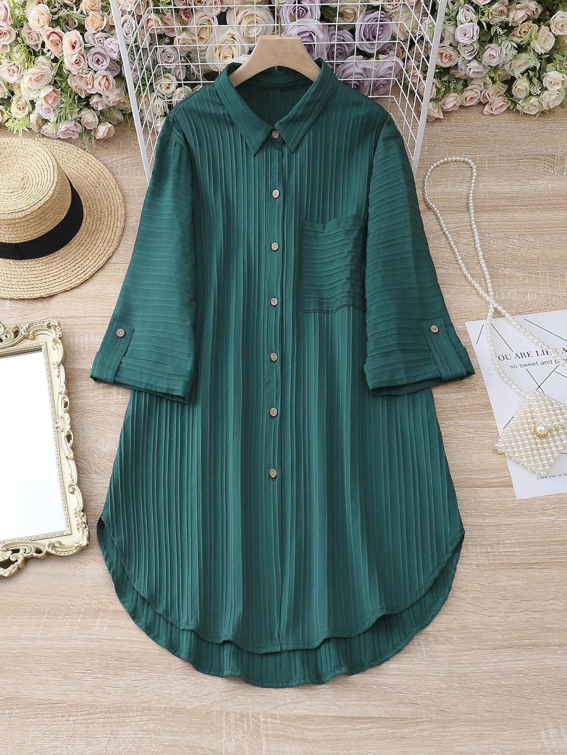 Sheetal Associates Polyester Solid Button Front Shirt Dress for Women || Roll Tab Sleeve & Collared Neck Flared Dress || Office || Summer Short Dresses for Women