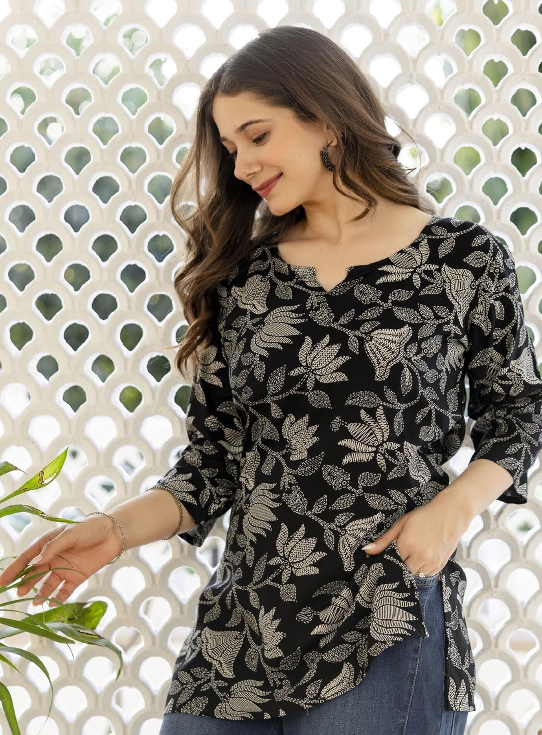 PURSHOTTAM WALA Women Floral Printed Rayon