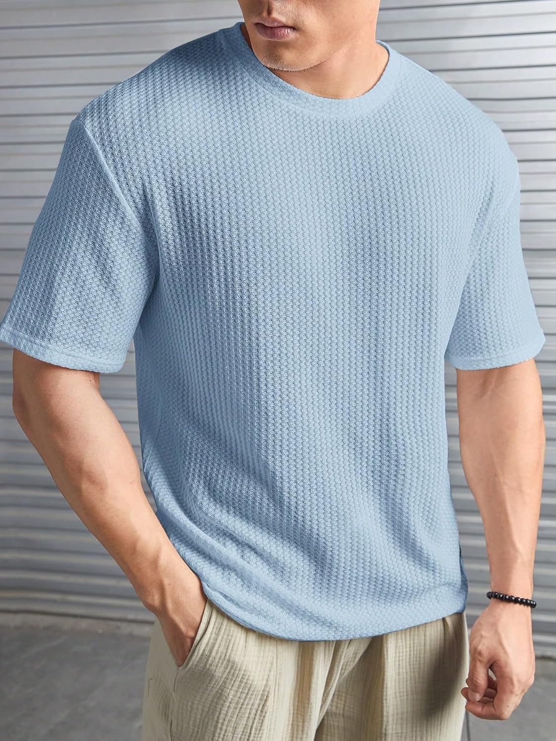 O3e Mens Solid Dotted Unique Design Oversized