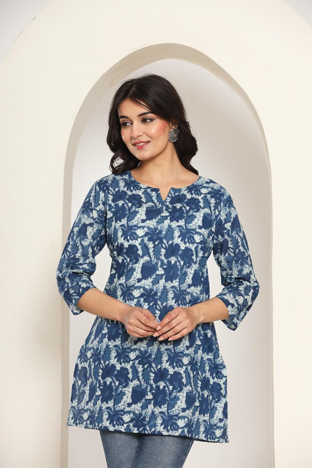 COTTBELLE Women's Wear Printed Cotton Short Kurta