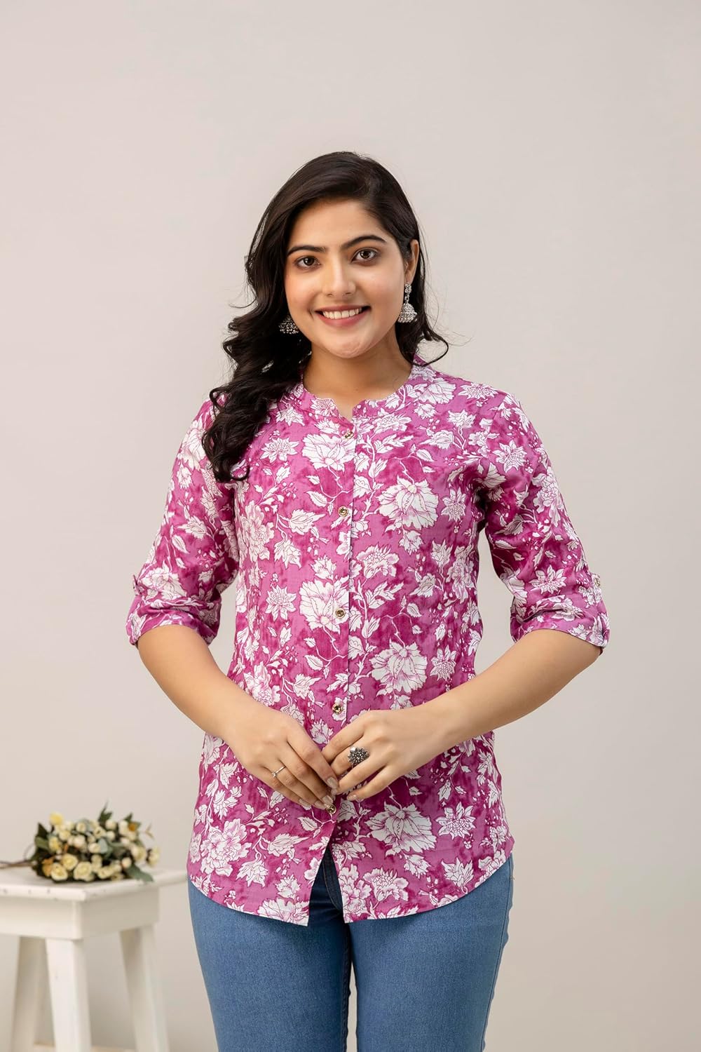 Women's Rayon Indian Culture Tunics Tops