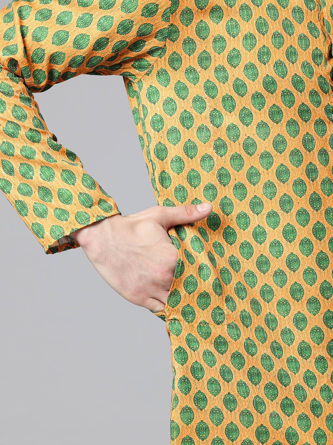 Luxrio Printed Kurta for Men Cotton Blend Linen