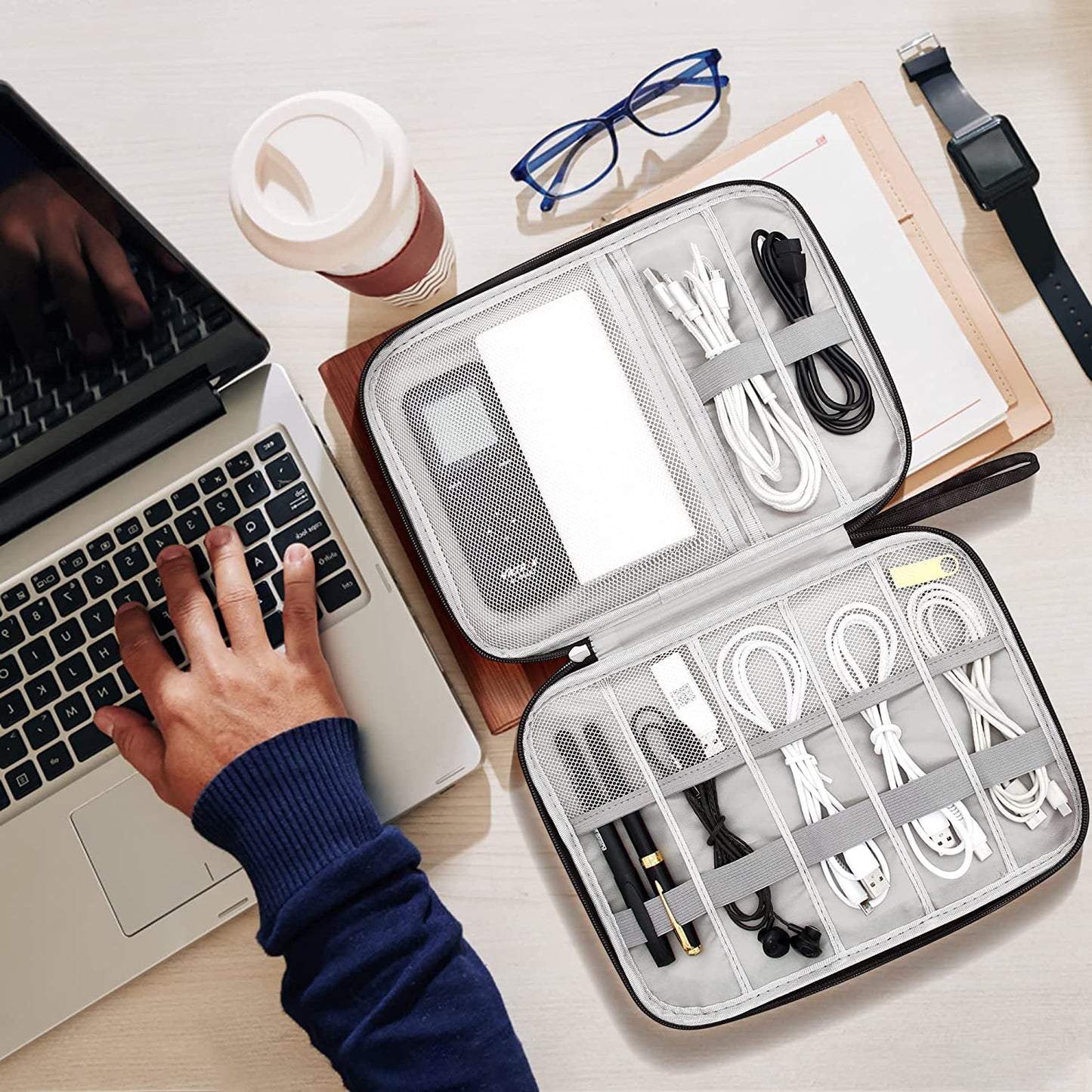 Electronics Organizer Bag Waterproof Carrying Pouch