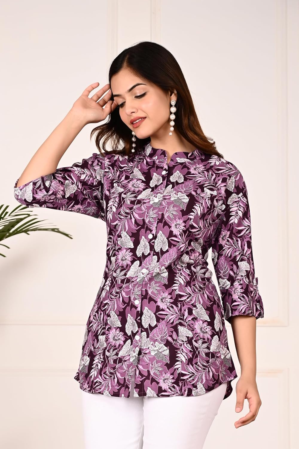 Gudwear Printed Shirt Style Top Women l Stylish Shirt
