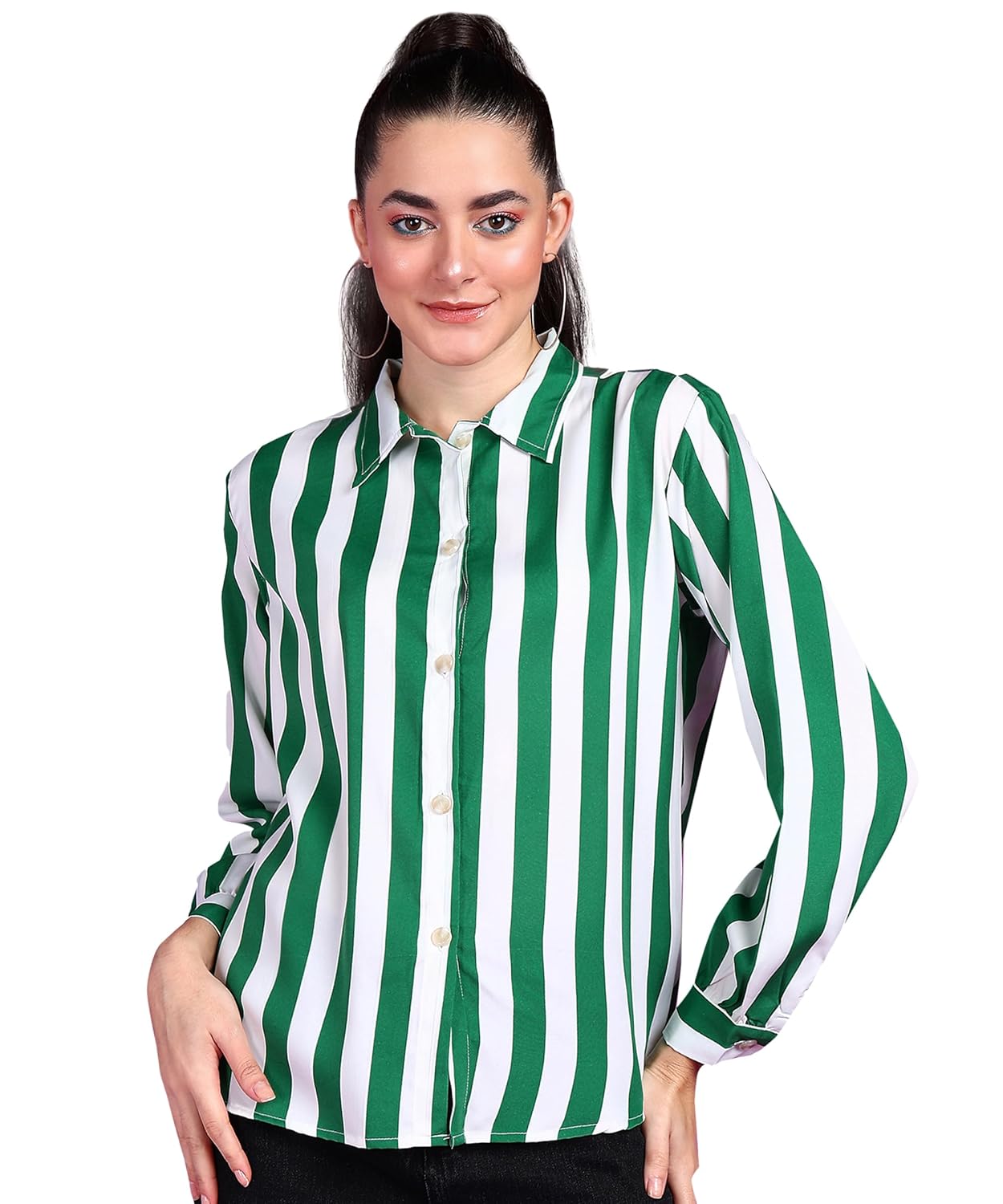 POPWINGS Printed Full-Sleeves Regular-Fit Polyester