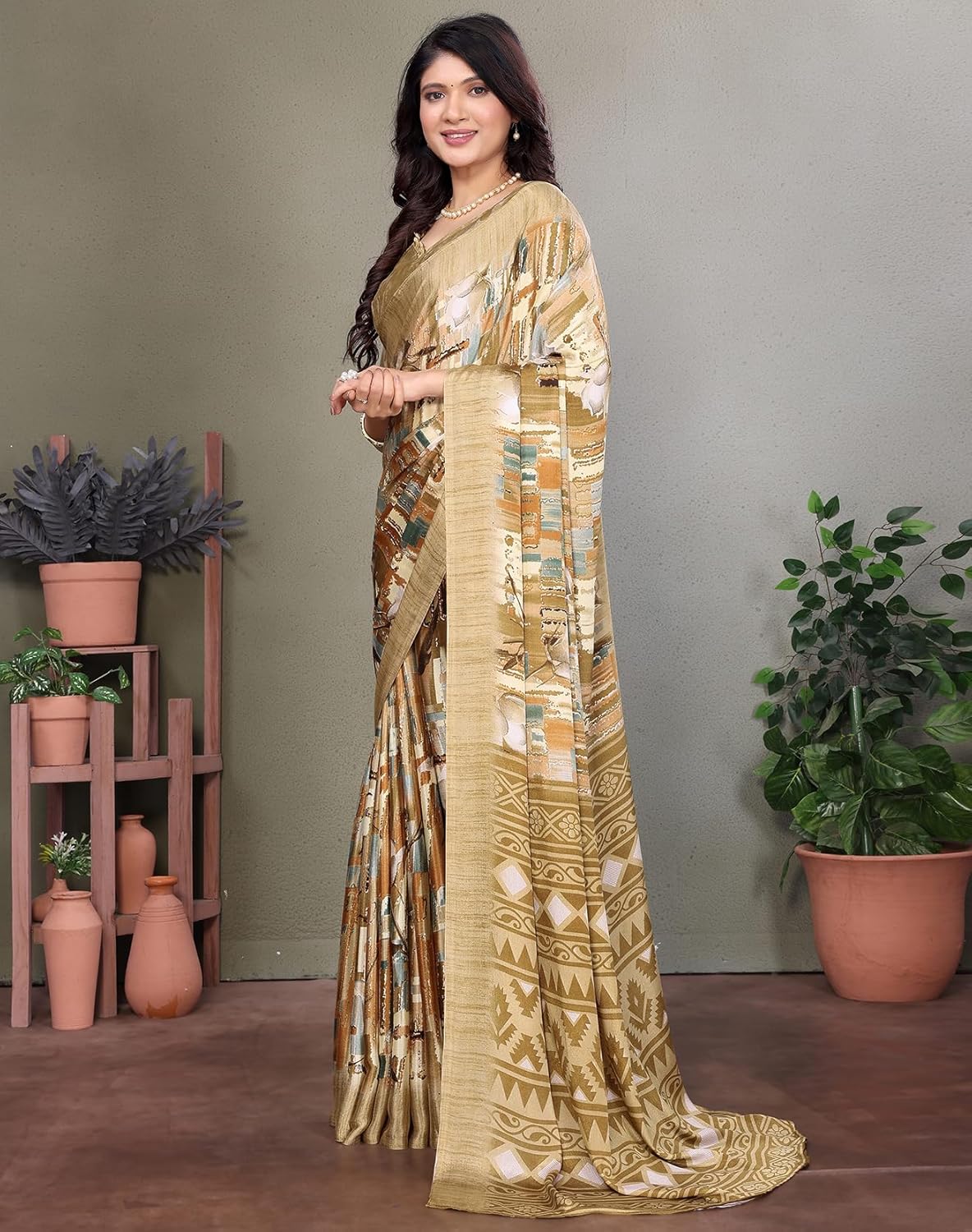 Silk Printed Saree With Blouse Material |saree for Women