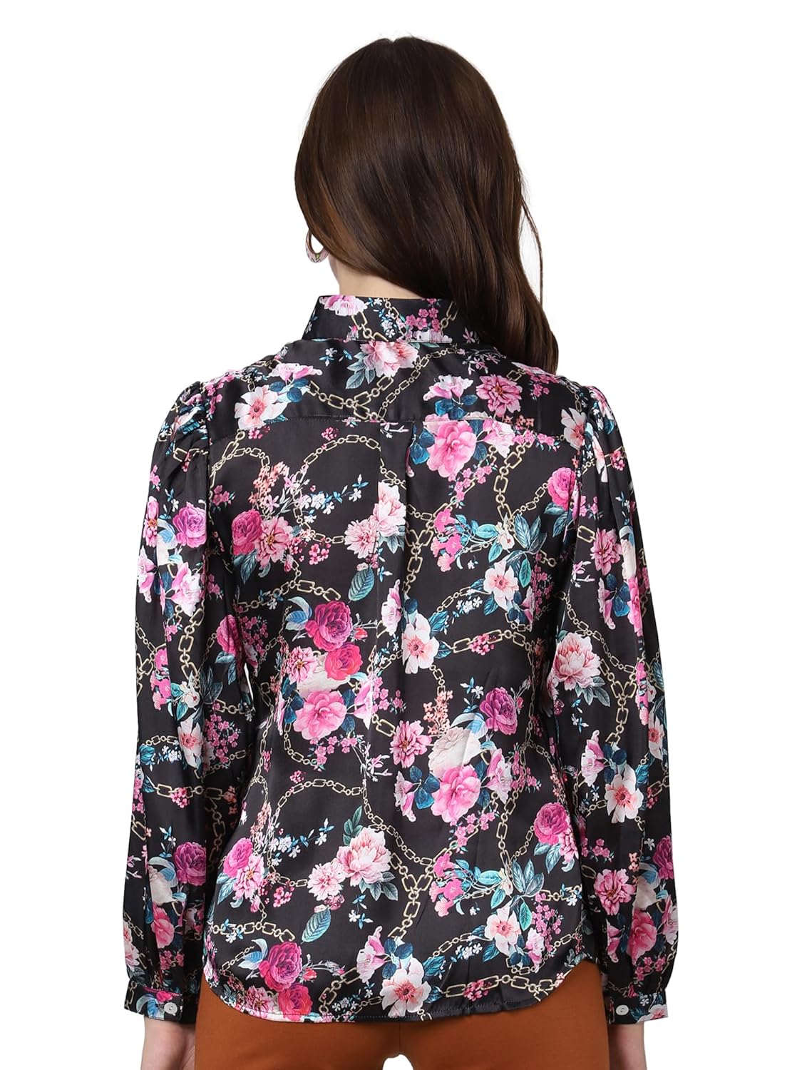 Urban Komfort Women's Abstract Print Full Sleeve Satin