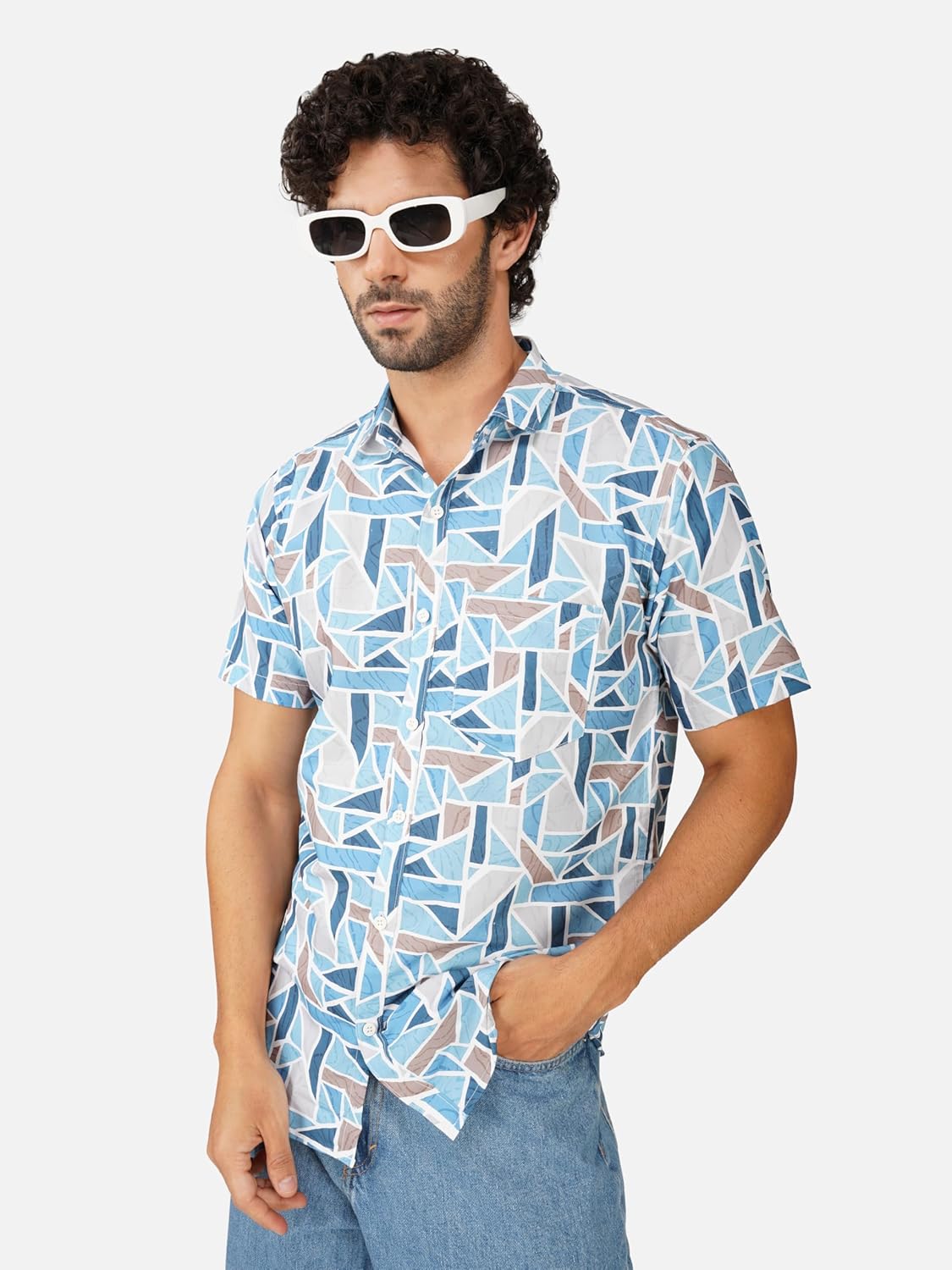 BASE 41 Men's Printed Half Sleeve Stylish Latest