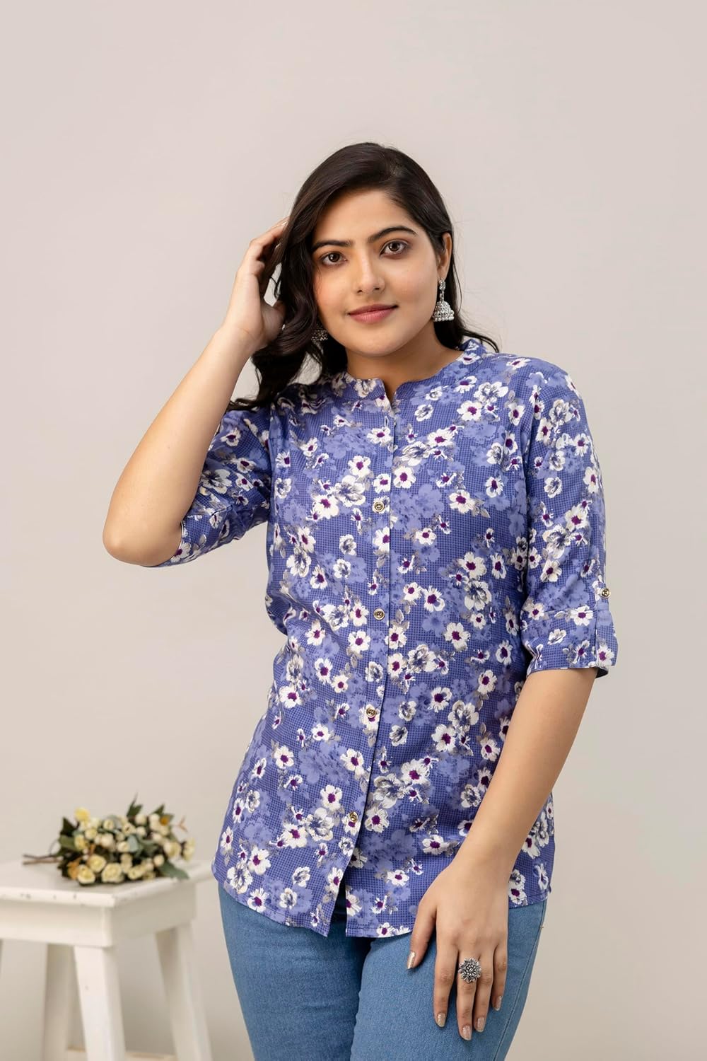 Women's Rayon Indian Culture Tunics Tops