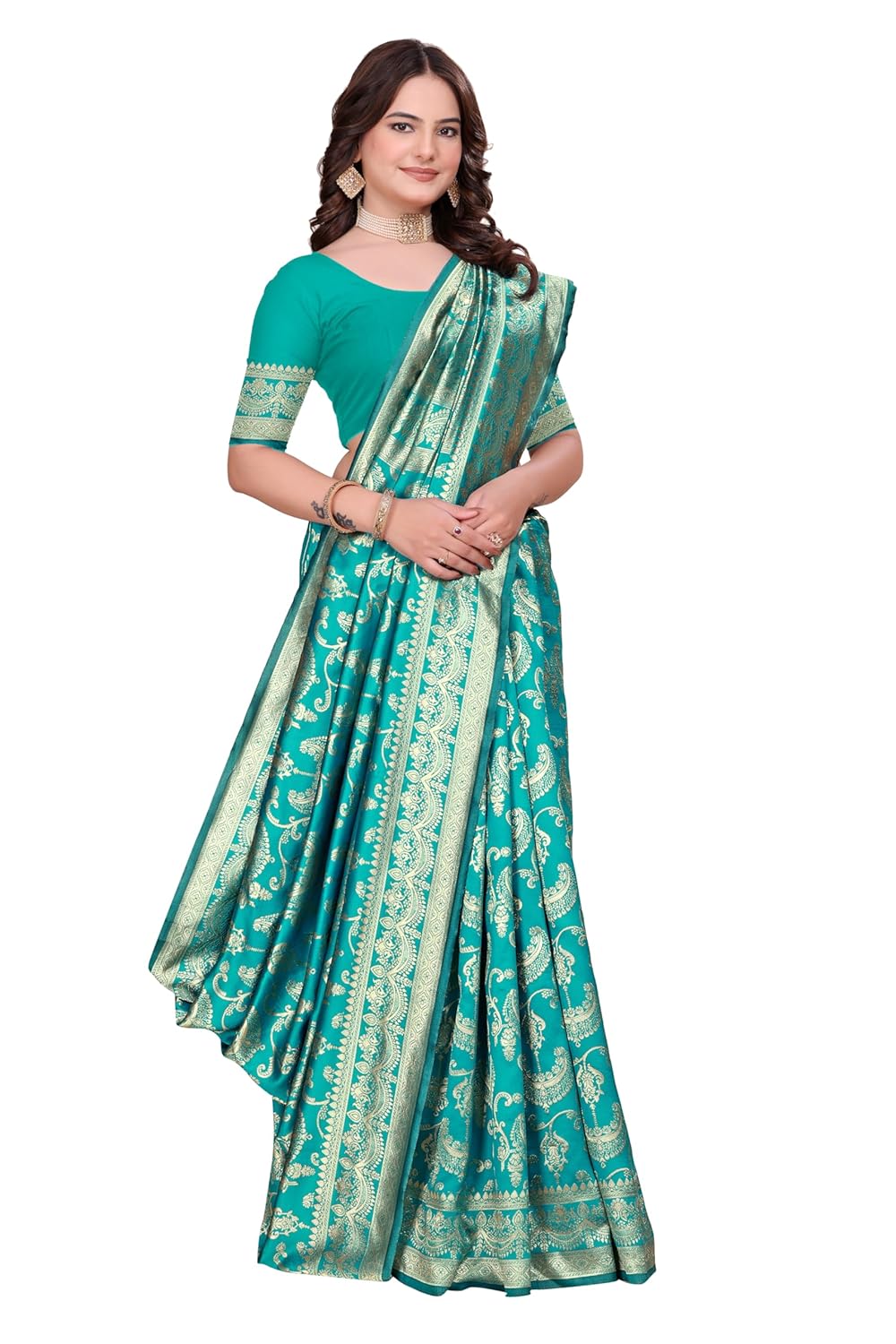 Women's Banarasi Saree Pure Kanjivaram Style Silk Saree
