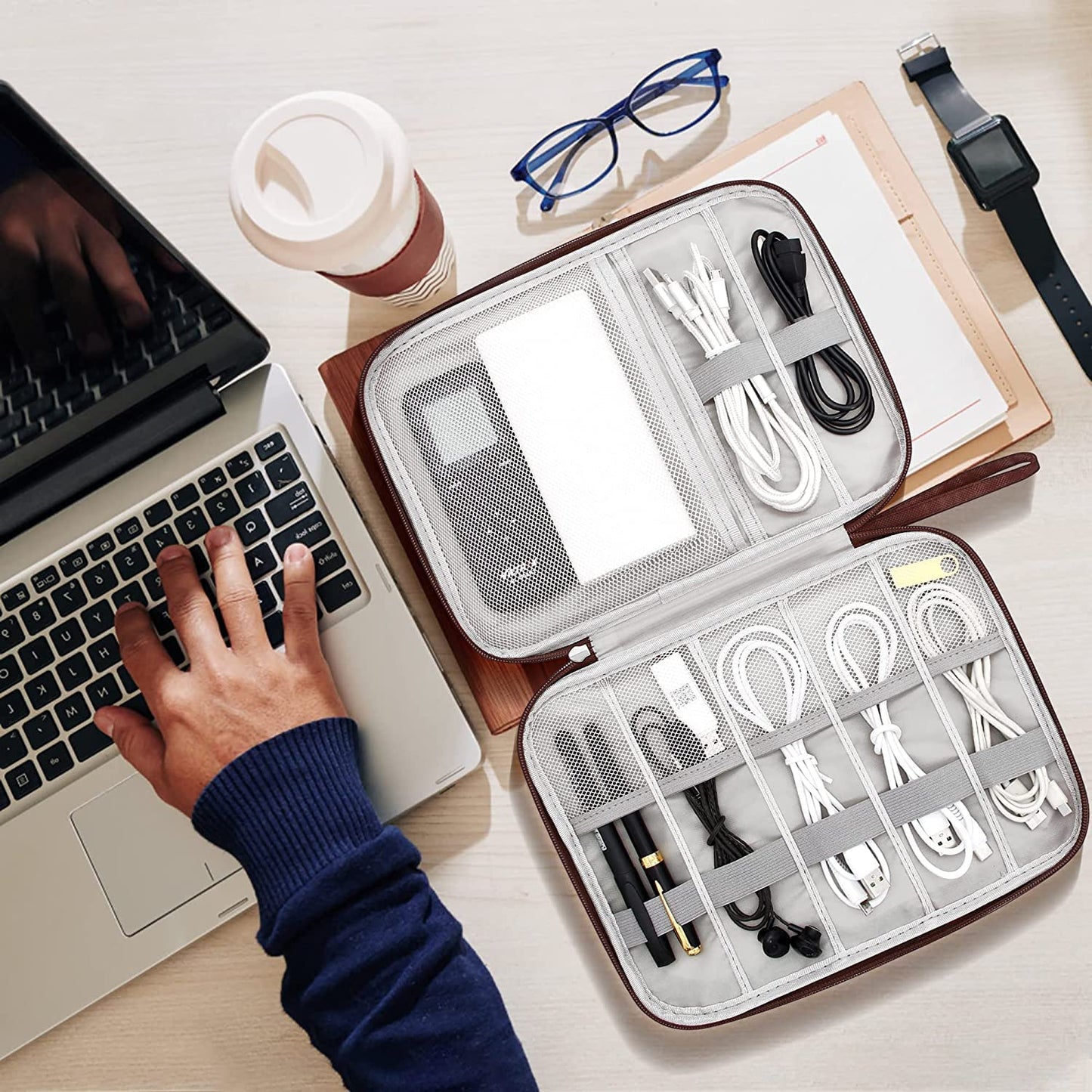Electronics Organizer Bag Waterproof Carrying Pouch