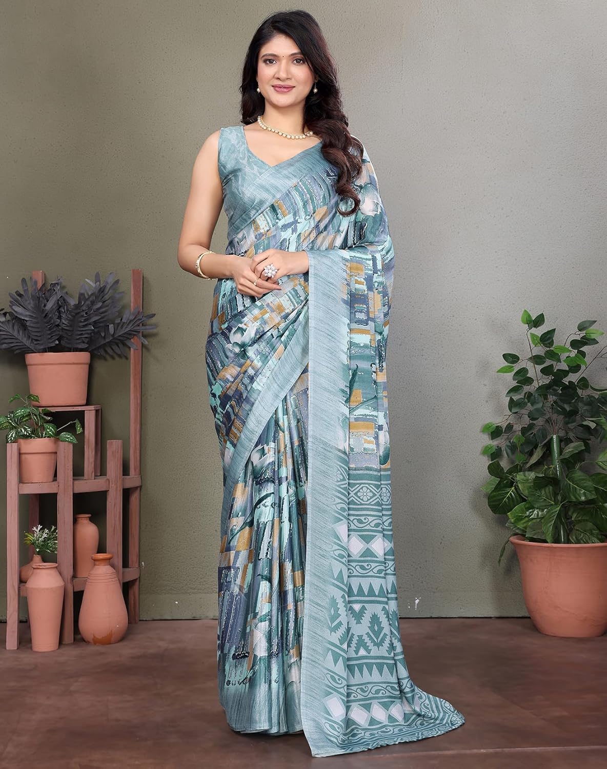 Silk Printed Saree With Blouse Material |saree for Women