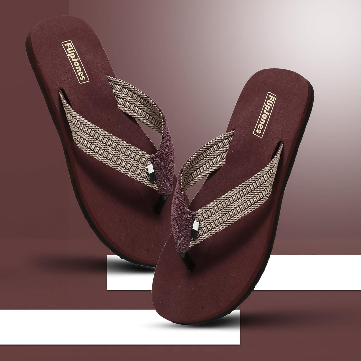 Comfort Flip Flops with Herringbone Pattern, Niwar Straps - alphahostel.in