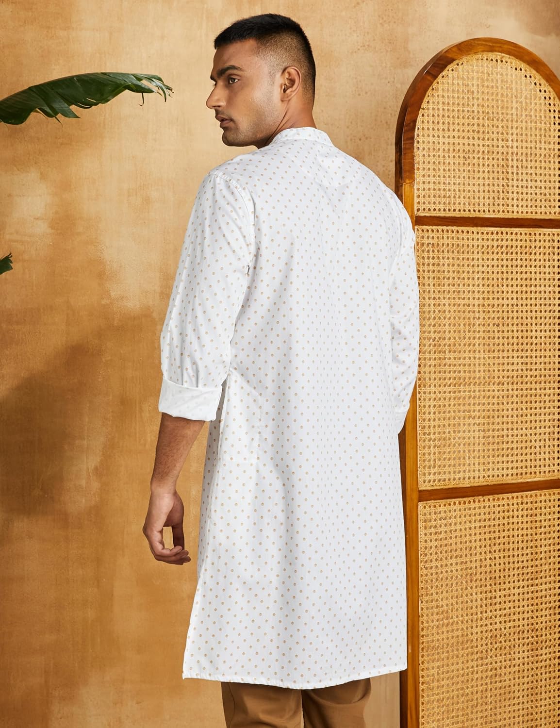 Symbol Men's Cotton Printed Long Kurta