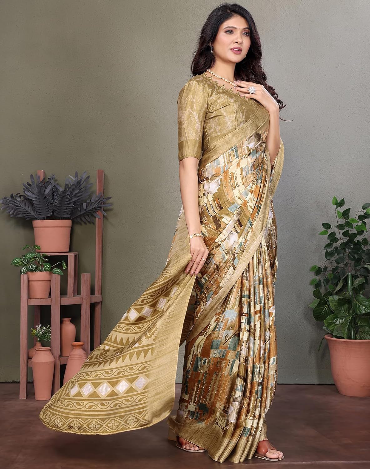 Silk Printed Saree With Blouse Material |saree for Women