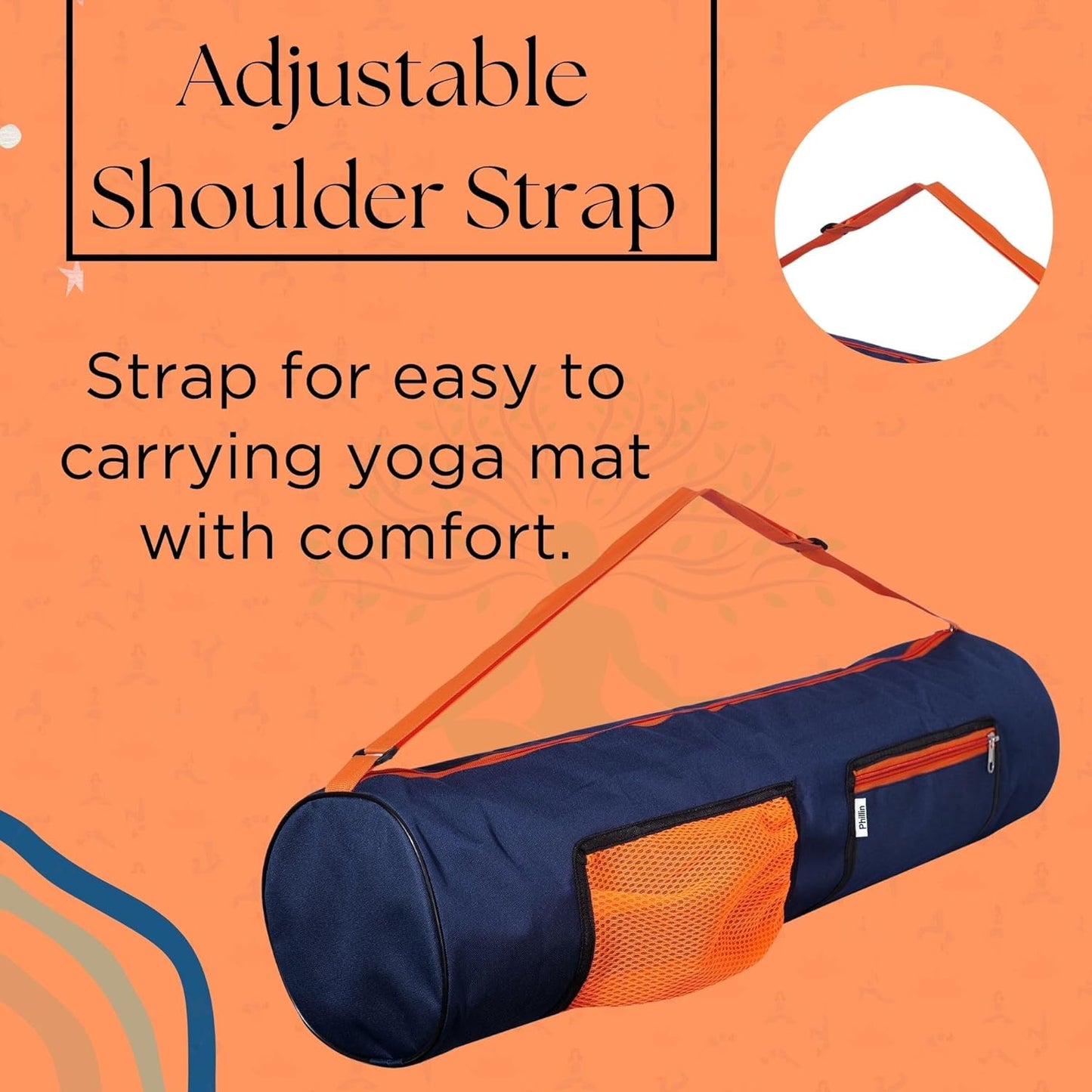 PHILLIN Yoga Mat Cover Bag with Adjustable Shoulder
