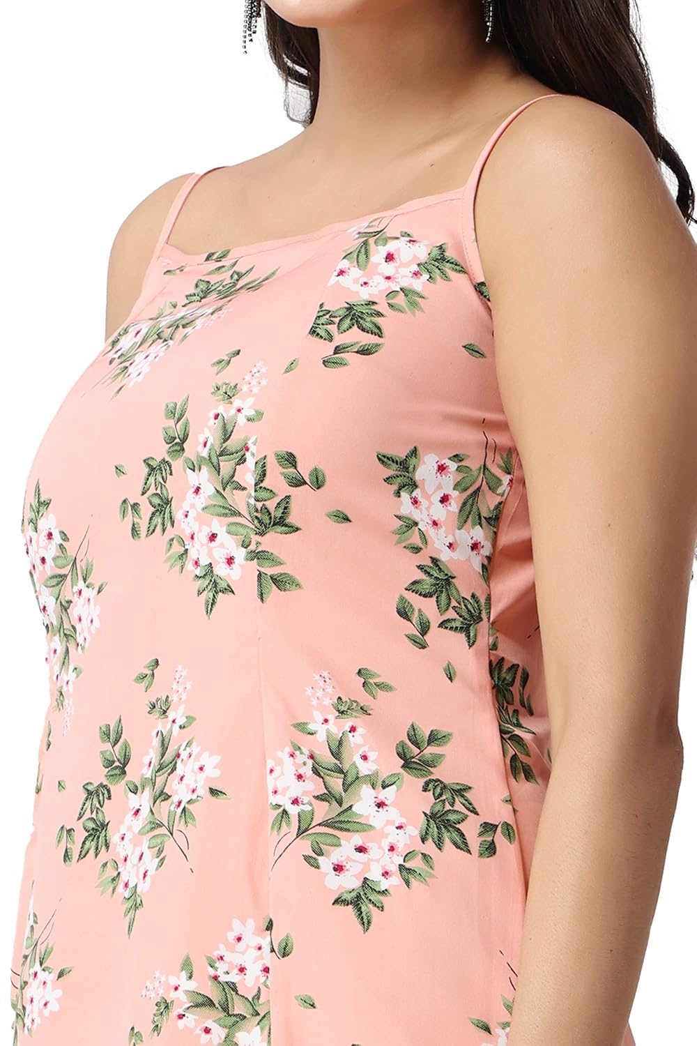 POPWINGS Casual Floral Printed Maxi Length Fit & Flare Dress for Women || Summer Dress for Women || Flare Maxi Dress for Women Stylish || Sleeveless Dress for Women