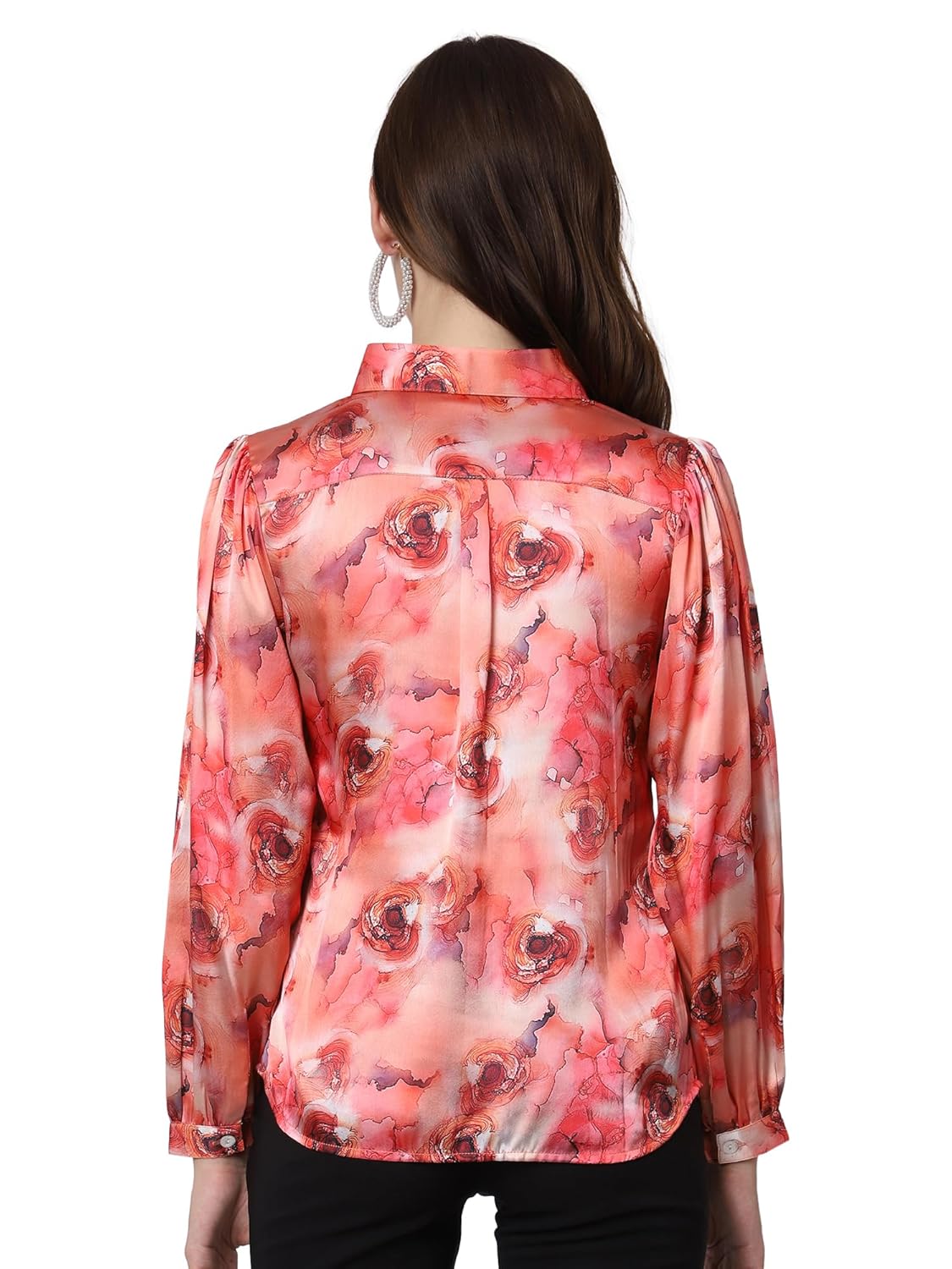 Urban Komfort Women's Abstract Print Full Sleeve Satin