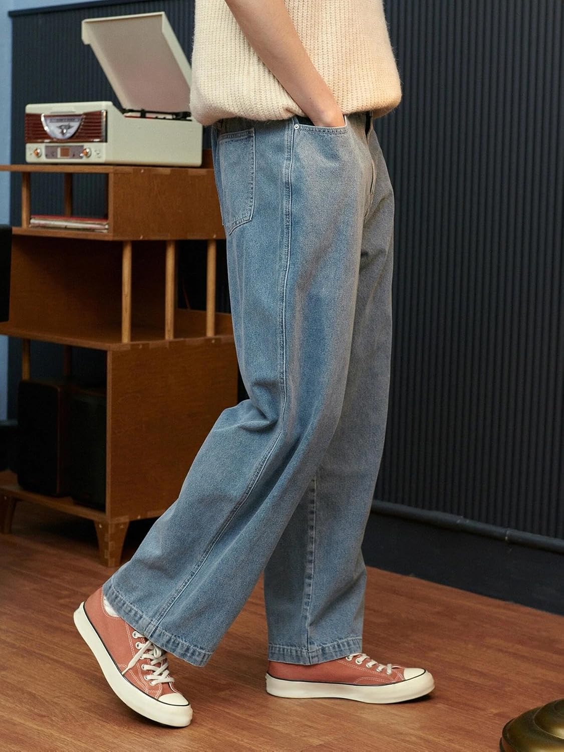 KOTTY Men's Solid Straight Fit/Skinny Fit/Relaxed Fit