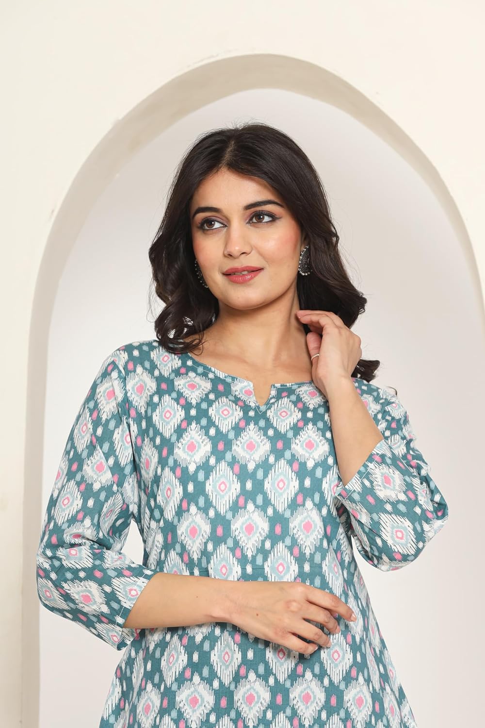 COTTBELLE Women's Wear Printed Cotton Short Kurta