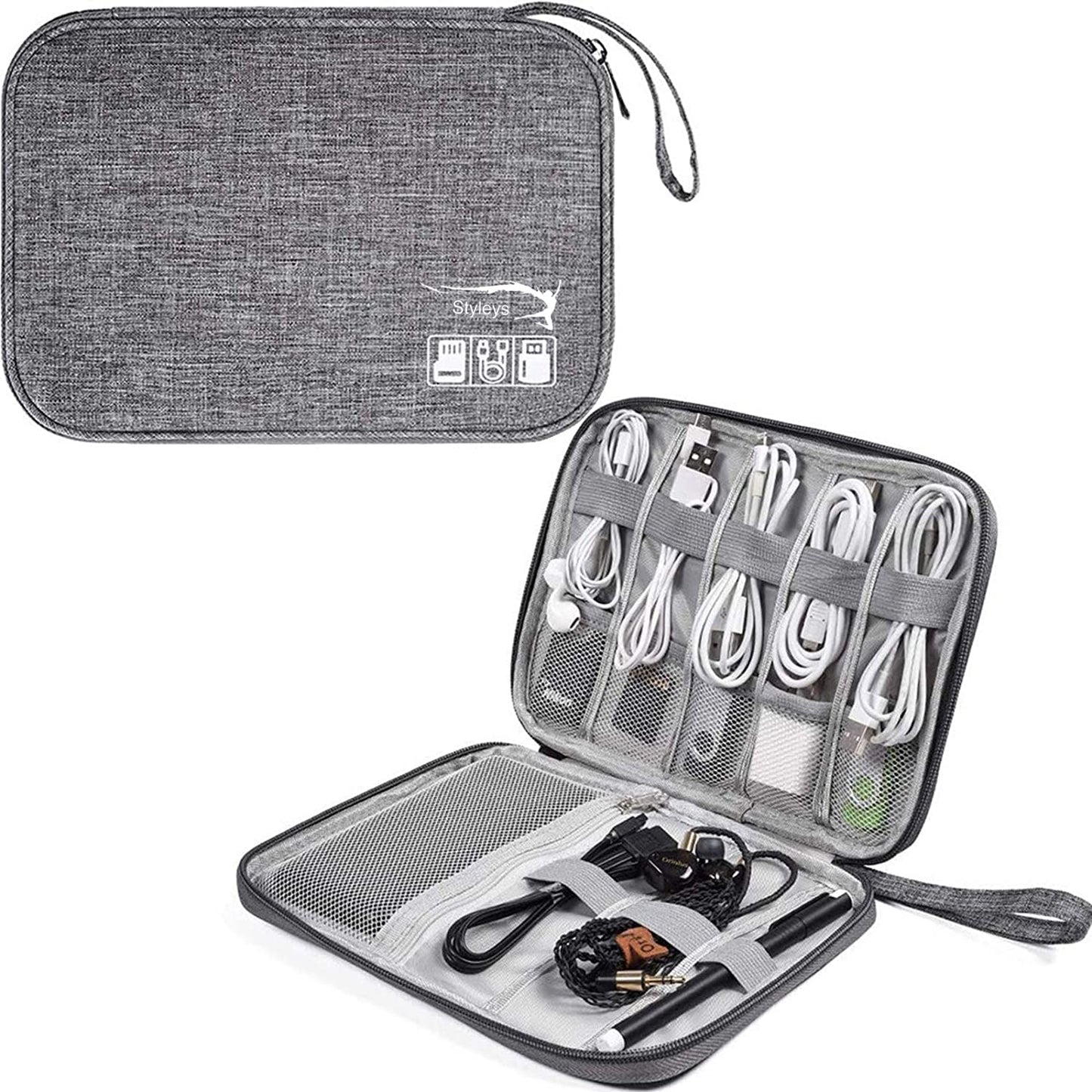 Electronics Organizer Bag Waterproof Carrying Pouch