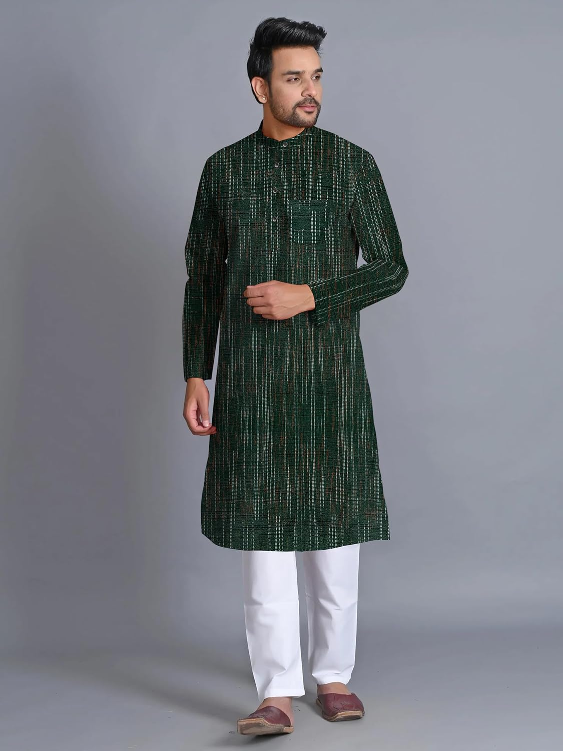 Men's Long Kurta Regular Fit with Pajama | Ethnic Wear