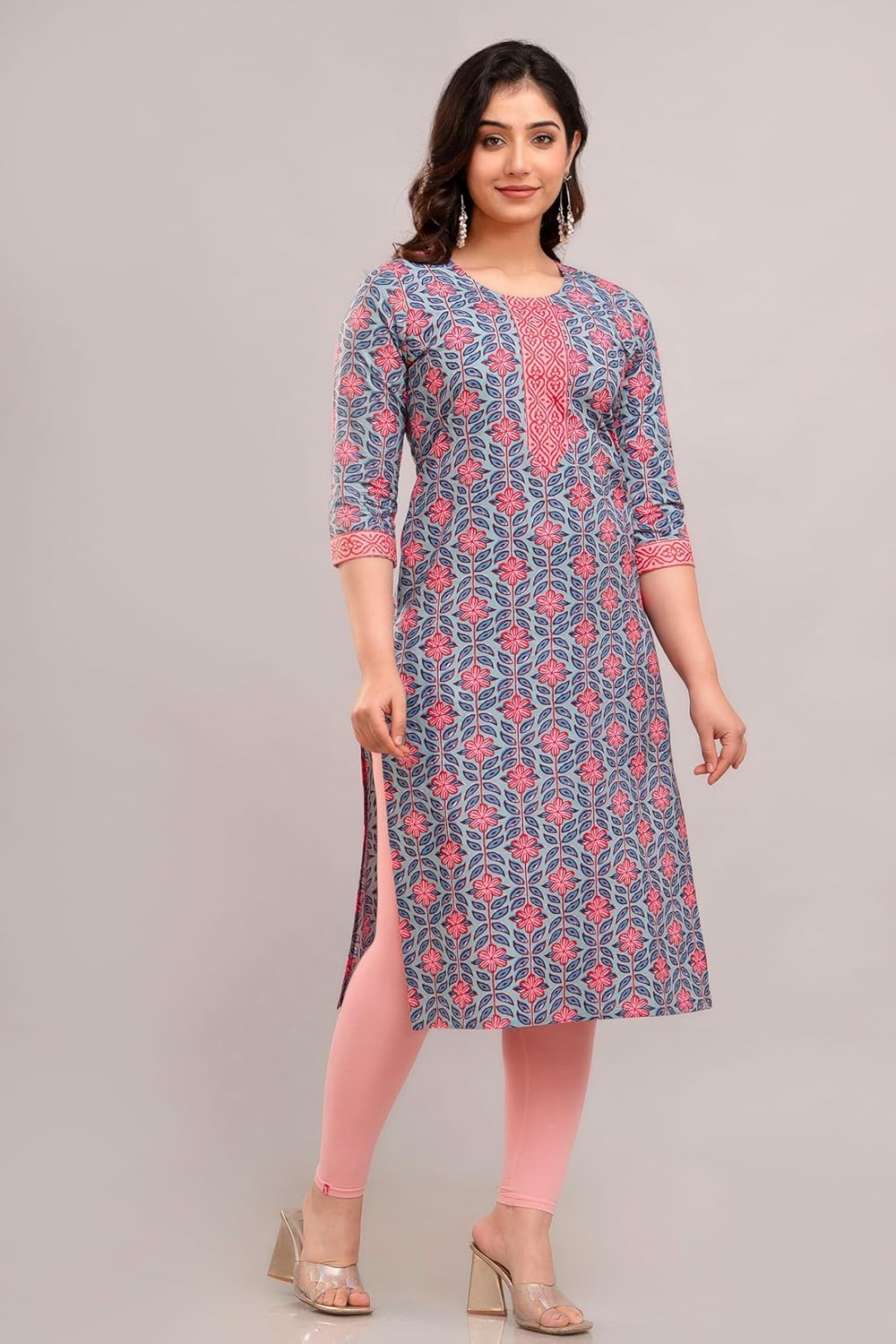 Vnyashri Cotton Straight Kurta for Women